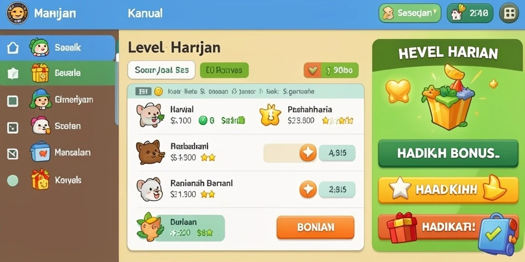 Tampilan awal permainan yang menarik.