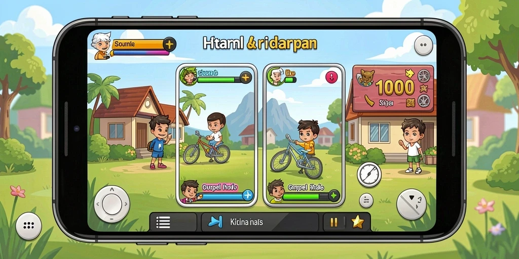 Screenshot menunjukkan halaman utama dengan pilihan mode permainan.