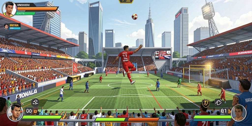 Screenshot menunjukkan karakter utama dalam aksi.